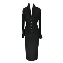 Vintage Karl Lagerfeld for Bergdorf Goodman Black evening suit