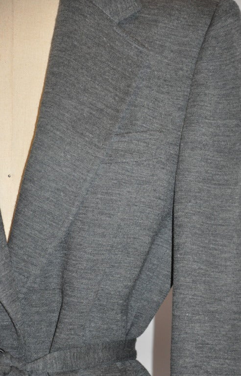 Yoshi Yamamoto - Ceinture en jersey de laine grise avec nœud optionnel Excellent état - En vente à New York, NY