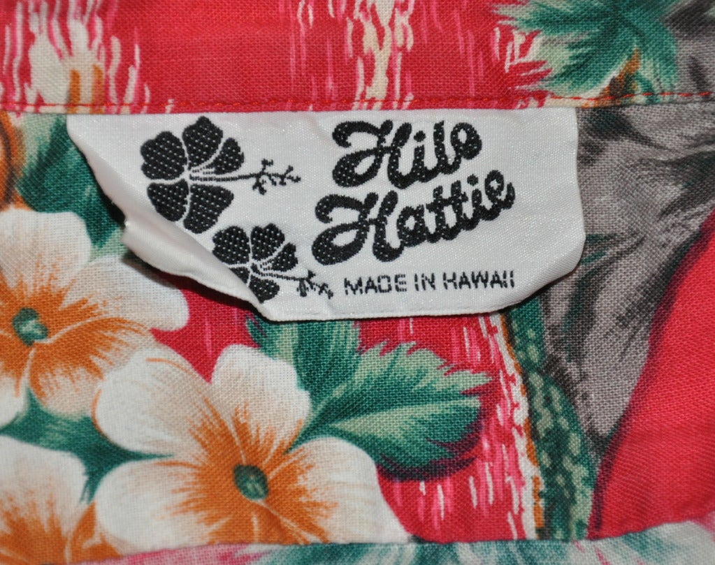 Camicia da uomo con stampa hawaiana di Hilo Hattie