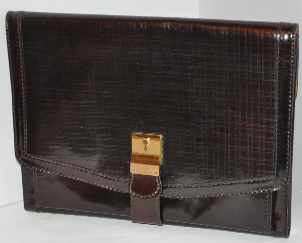 RogeR Gallet Coco-Brown Calfskin Polfolio