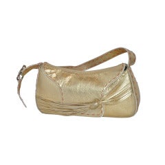 Retro Emanual Ungaro Metallic Gold Shoulder Bag