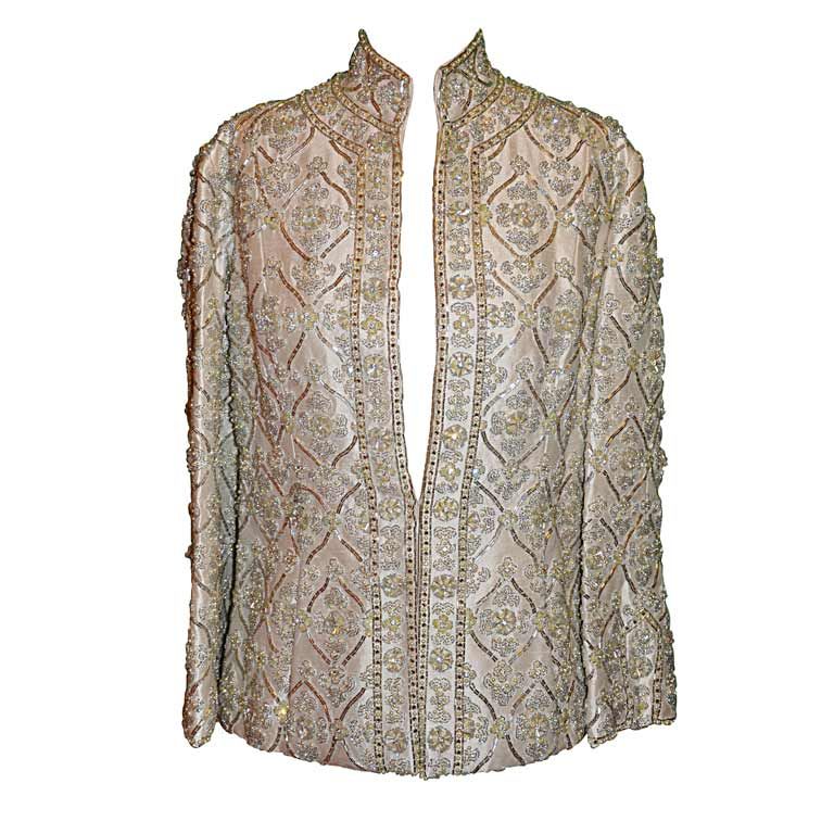 Spectacular Made-to-order rhinestone embellish jacket For Sale