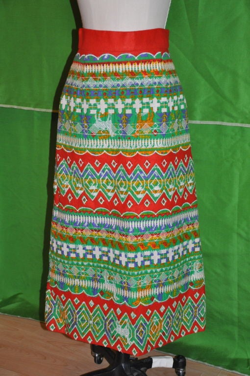 Morton Myles for Malcolm Charles embroidered maxi skirt