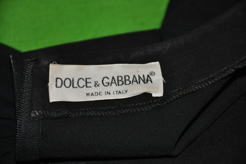 Dolce and Gabbana black ruffled sleeves top For Sale at 1stDibs