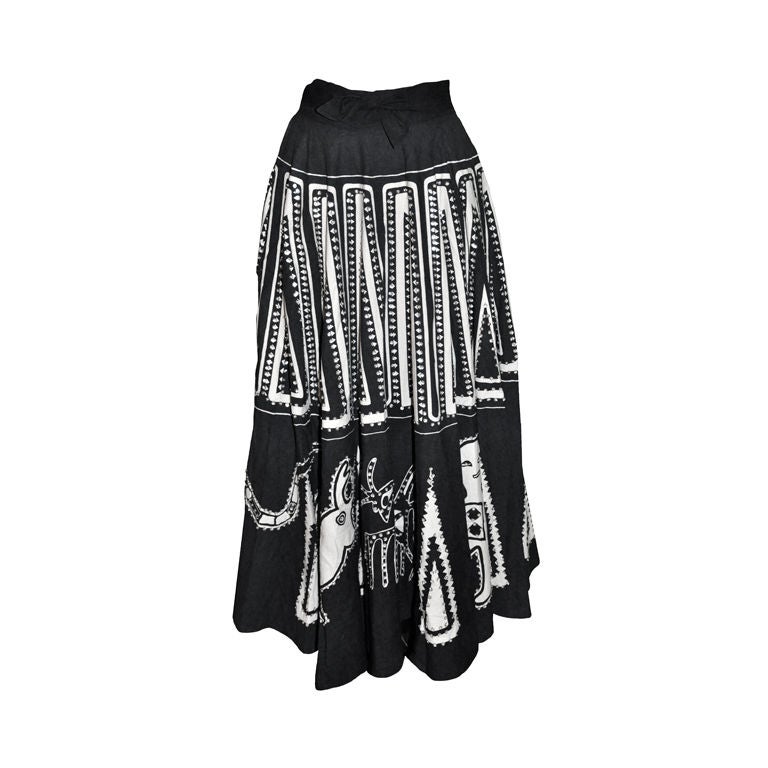 Full circle wrap skirt at 1stDibs
