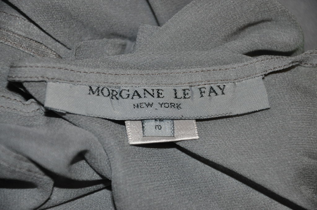 Morgan La Fay gray chiffon versatile evening dress For Sale 3