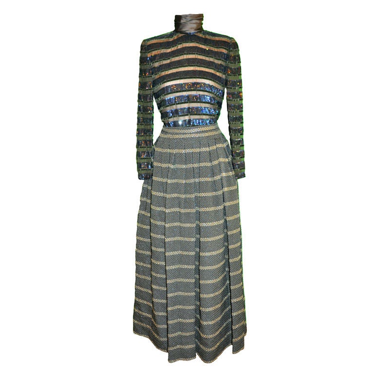 Oscar de la Renta two-piece evening gown For Sale