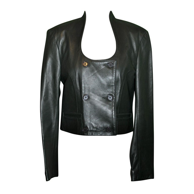 Michael Hoban for North Beach Leather crop leather jacket