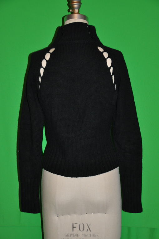 black zipper sweater