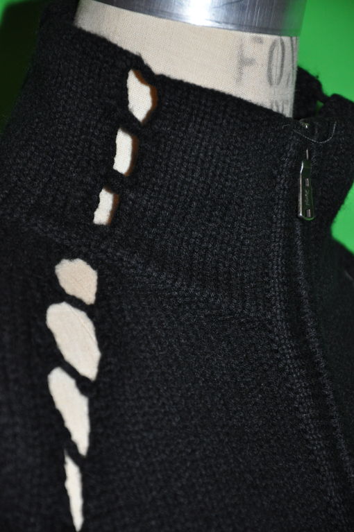 Black Yves Saint Laurent black Cashmere zipper sweater For Sale