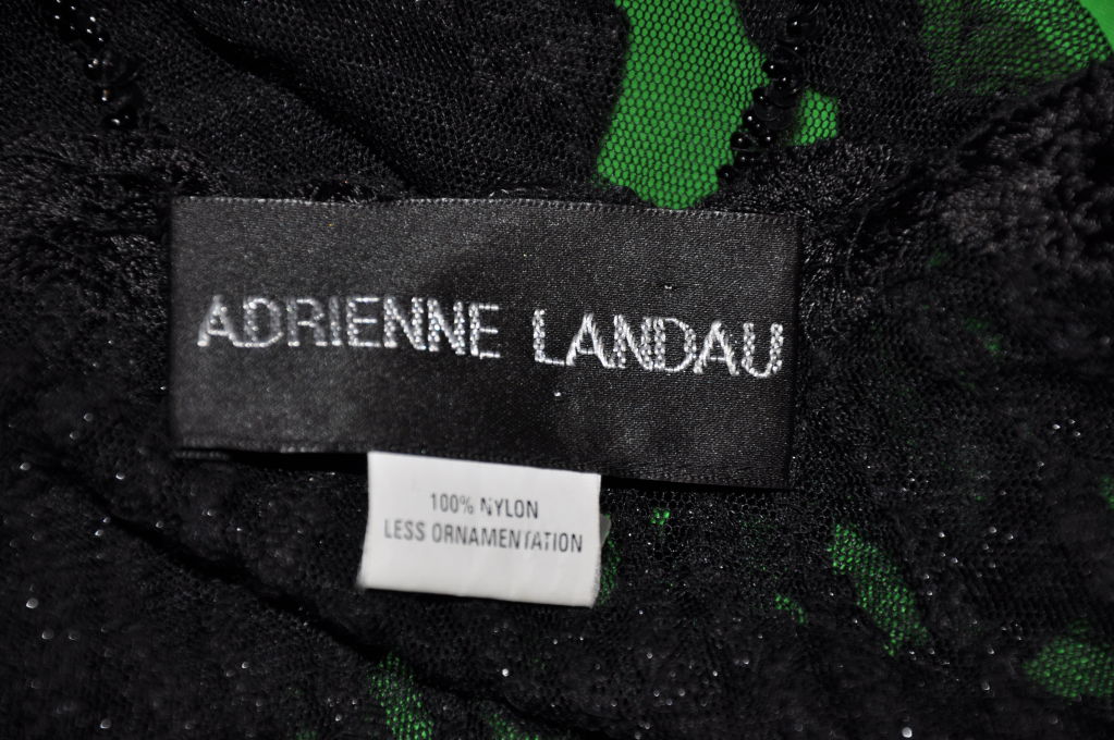 Adrienne Landau cocktail netted embroidered jacket For Sale 2