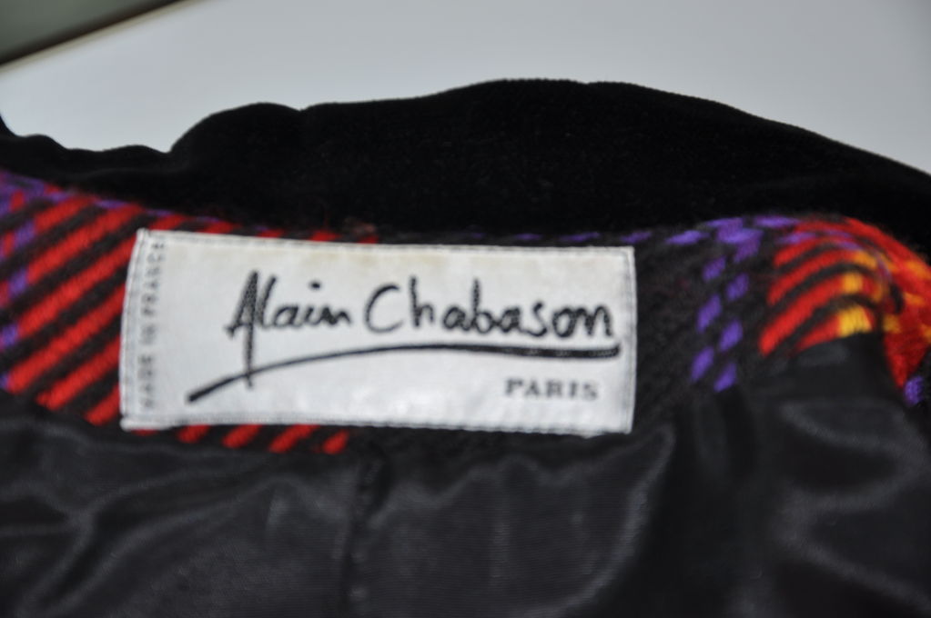 Alain Chabason Veste à carreaux en laine multicolore 1