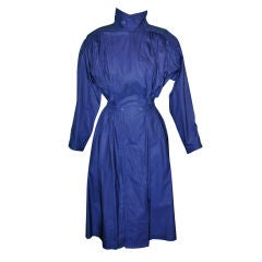 Issey Miyake blue trench-coat/dress