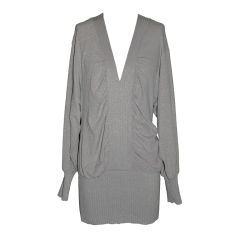 Stella McCartney metallic gray tunic top