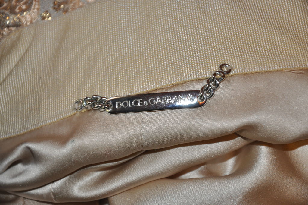 Dolce & Gabbana - Veste de soirée en brocart doré en vente 2
