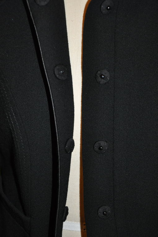Christian Lacroix black crepe jacket For Sale 2