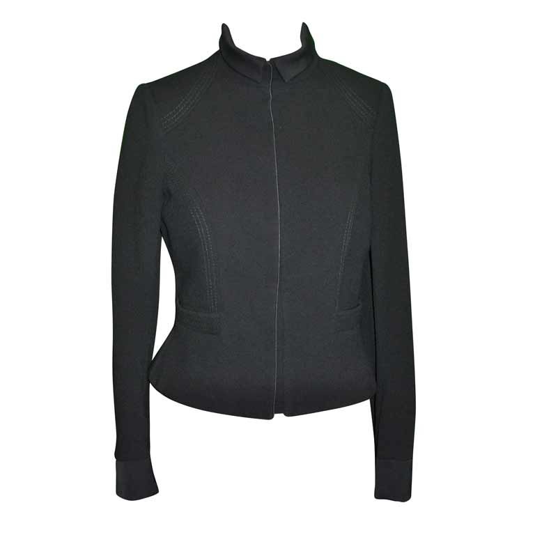 Christian Lacroix black crepe jacket For Sale