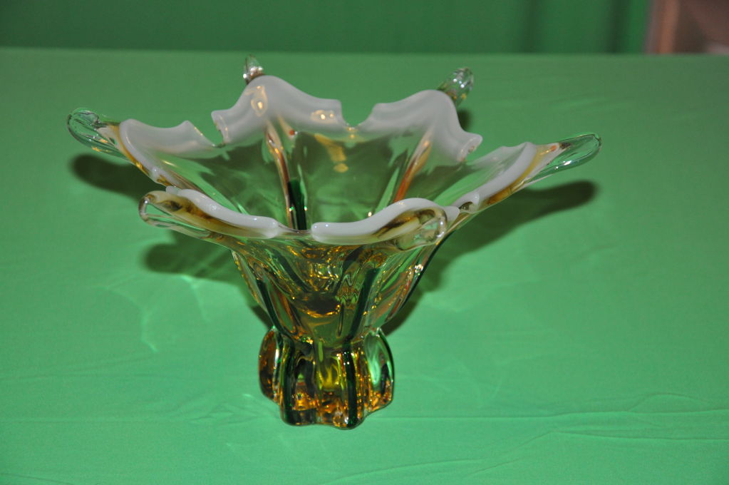 Murano six-tip candy dish