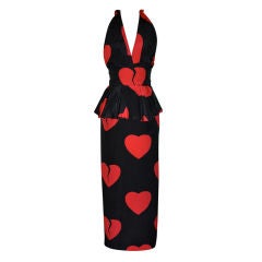 Moschino Couture "Hearts" gown/disco dress 9