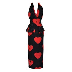 Moschino Couture "Hearts" gown/disco dress
