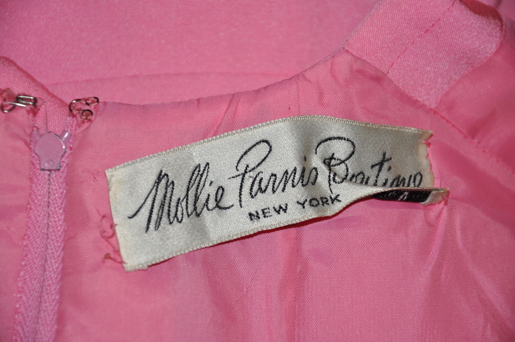 Women's Mollie Parnis 'Boutique' Pink silk dress