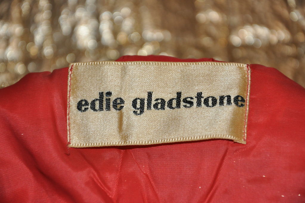 Brown edie gladstone metallic gold with gold embroidery caftan