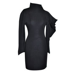 Claude Montana body hugging asymmetrical "space-age" dress