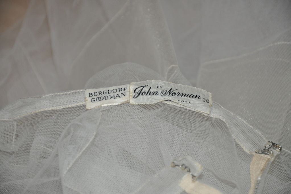 Gray John Norman for Bergdorf Goodman netted petticoat