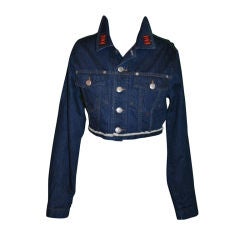 Jean Paul Gaultier denim crop jacket 8