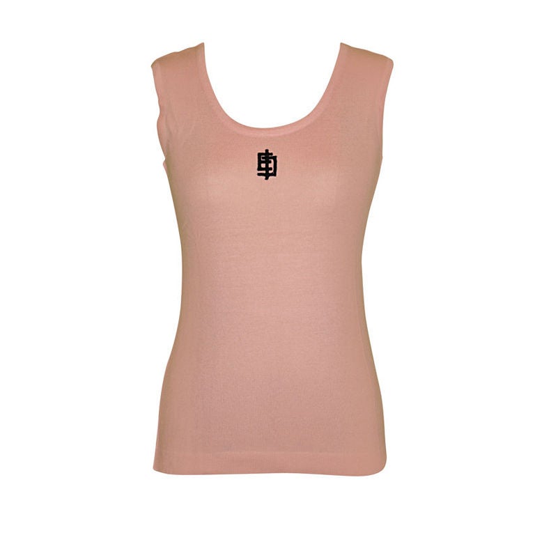 Emilio Pucci Pink knit tank For Sale