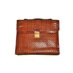 Salambo (Italy) woven leather soft briefcase