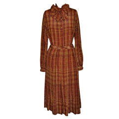 Adolfo crepe de chine multi-colored ensemble 12
