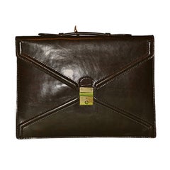 Salambo (Italy) Brown leather briefcase