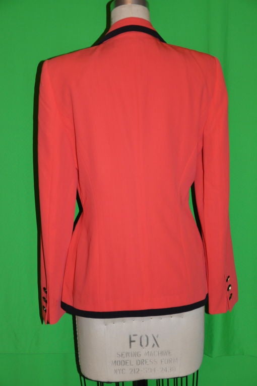 neon red jacket