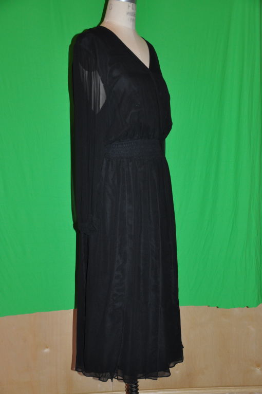 Women's Diane Fres Black chiffon cocktail dress