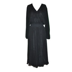 Diane Fres Black chiffon cocktail dress 1
