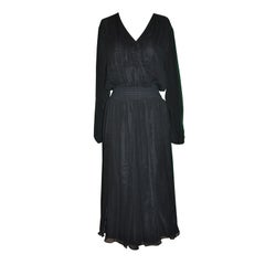 Vintage Diane Fres Black chiffon cocktail dress
