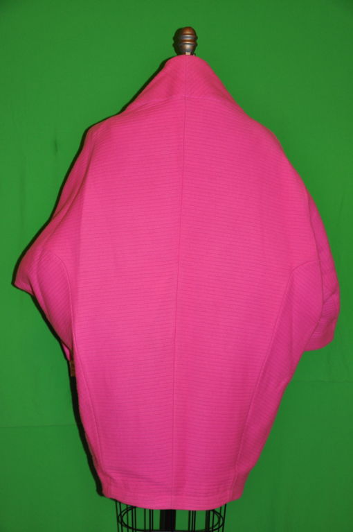 Rosa Raro cappotto iconico Thierry Mugler Avant Garde in lana fucsia e velluto in vendita