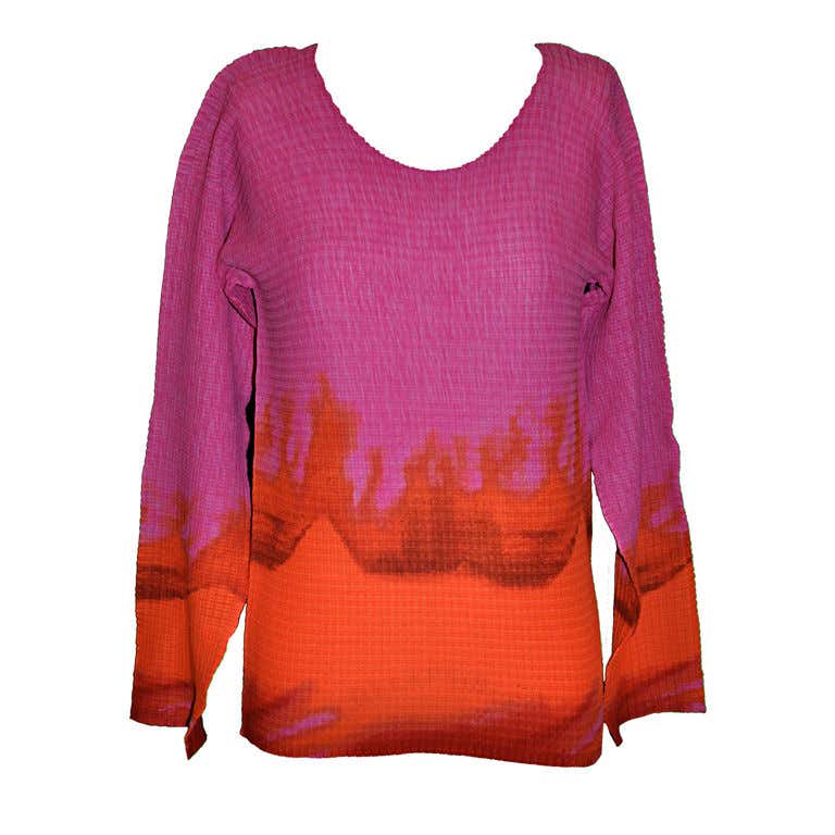 Issey Miyake Multi-colored top For Sale at 1stDibs