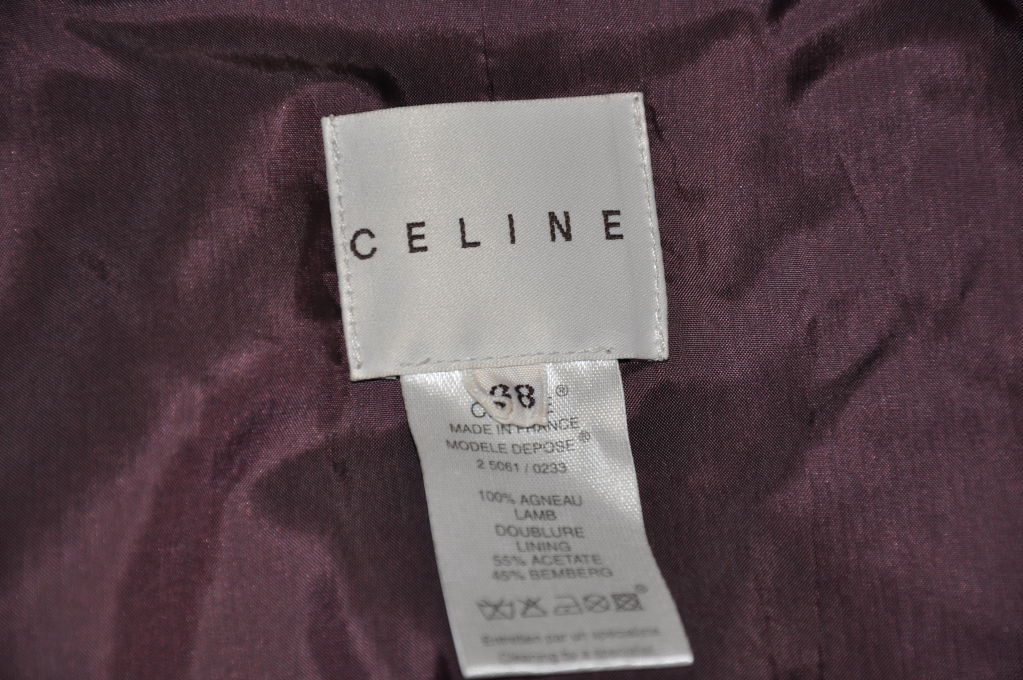 Celine Taupe lambskin leather sarfari style jacket 1