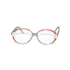 Balenciaga clear with red and white glasses 9