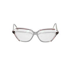 Balenciaga clear lucite with Tortoise detail glasses