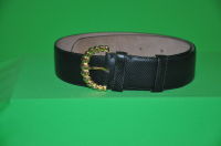 Bottega Veneta Ceinture en cuir gaufré vert olive