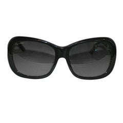 Lunettes de soleil Bulgari noires avec logo signature