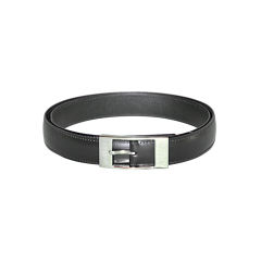 Vintage Louis Vuitton classic leather belt with silver hardware