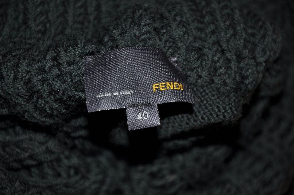 Women's Fendi Black wool turtleneck sweater