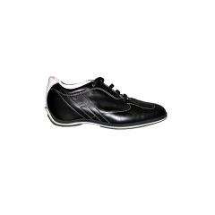 Used Hogan black & white leather rubber sole shoes