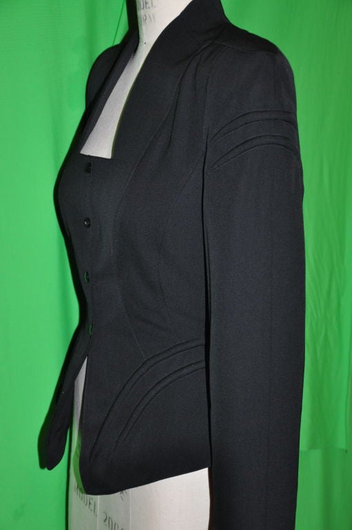 Thierry Mugler Black  snap jacket 1