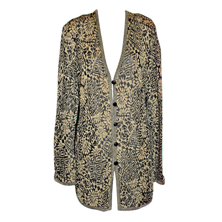 Missoni black and gold metallic cardigan For Sale at 1stDibs | black ...