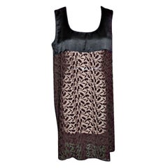 Jean Paul Gaultier black & brown embroidered dress